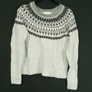 LOGG Black gray white silver sweater